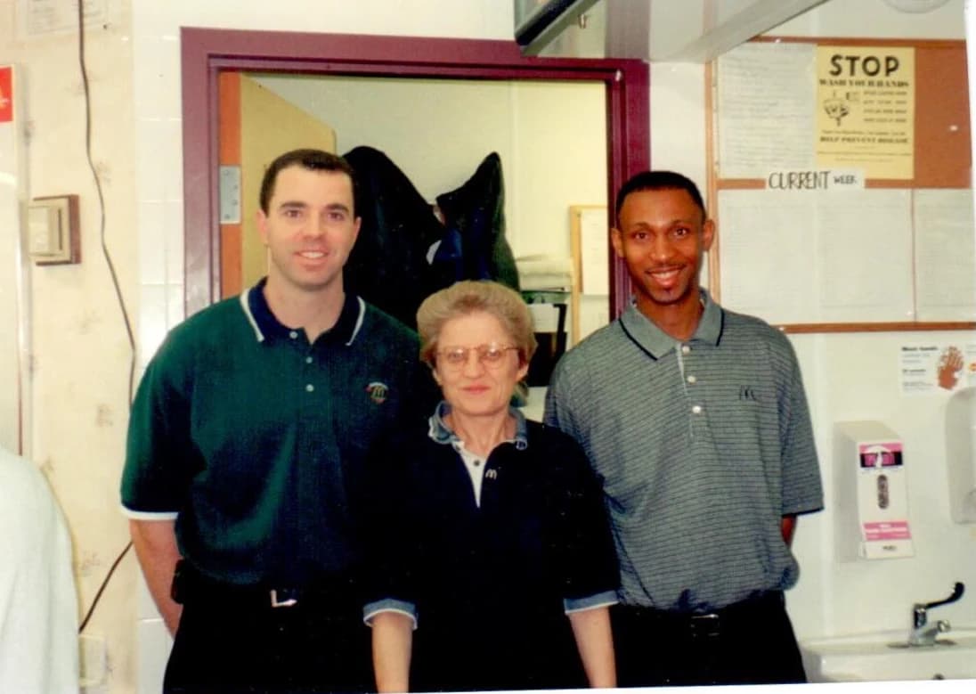 Scott Rardin with team members in the early years